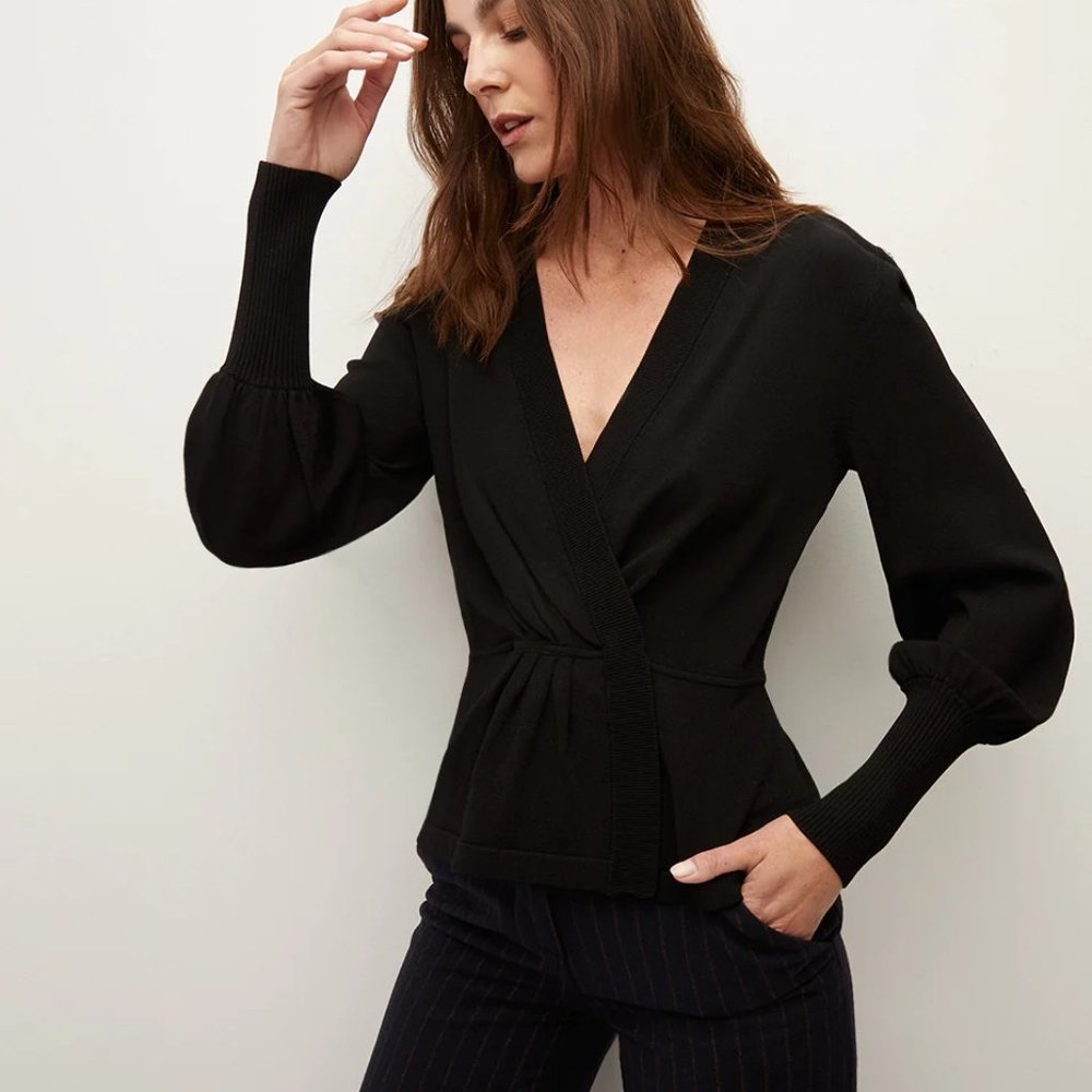 Veronica Beard Tabisa Wrap Pullover - image 1